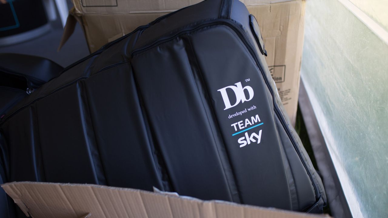This Douche Bag brand case transported Sky's bikes to Australia