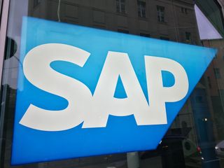 The SAP logo on one of its buildings 
