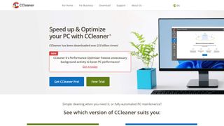 CCleaner website screenshot