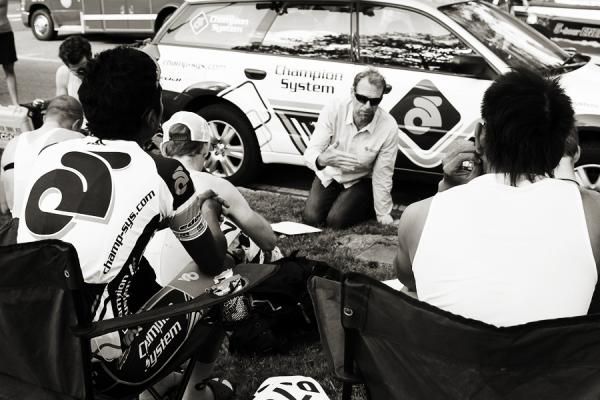 Ed Beamon, Champion System&rsquo;s DS gives the team last minute instructions