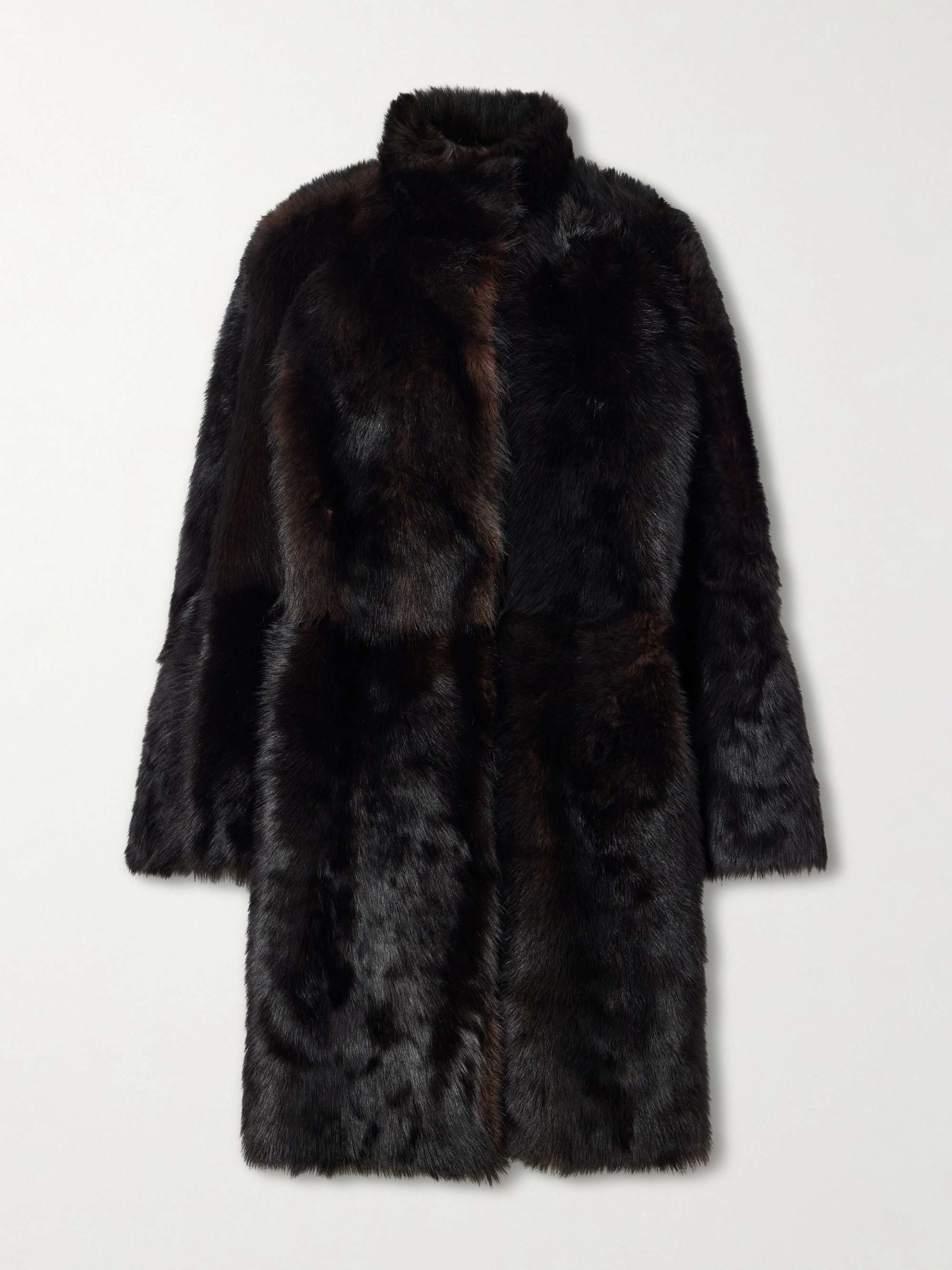 Blaise Paneled Shearling Coat