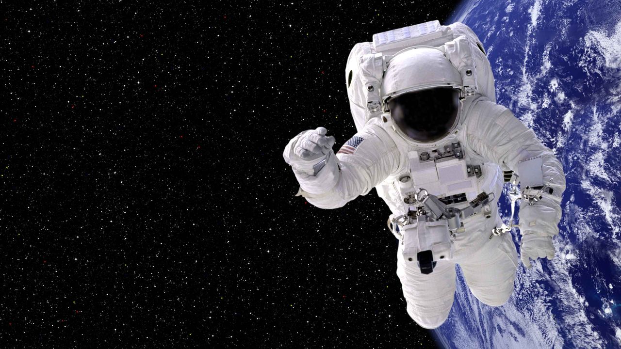 An astronaut in space