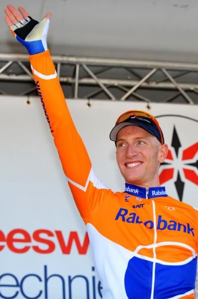 Jos Van Emden (Rabobank) on the podium at the Ster Elektrotoer
