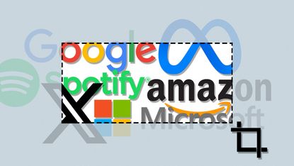 Google search screen with Big Tech company logos
