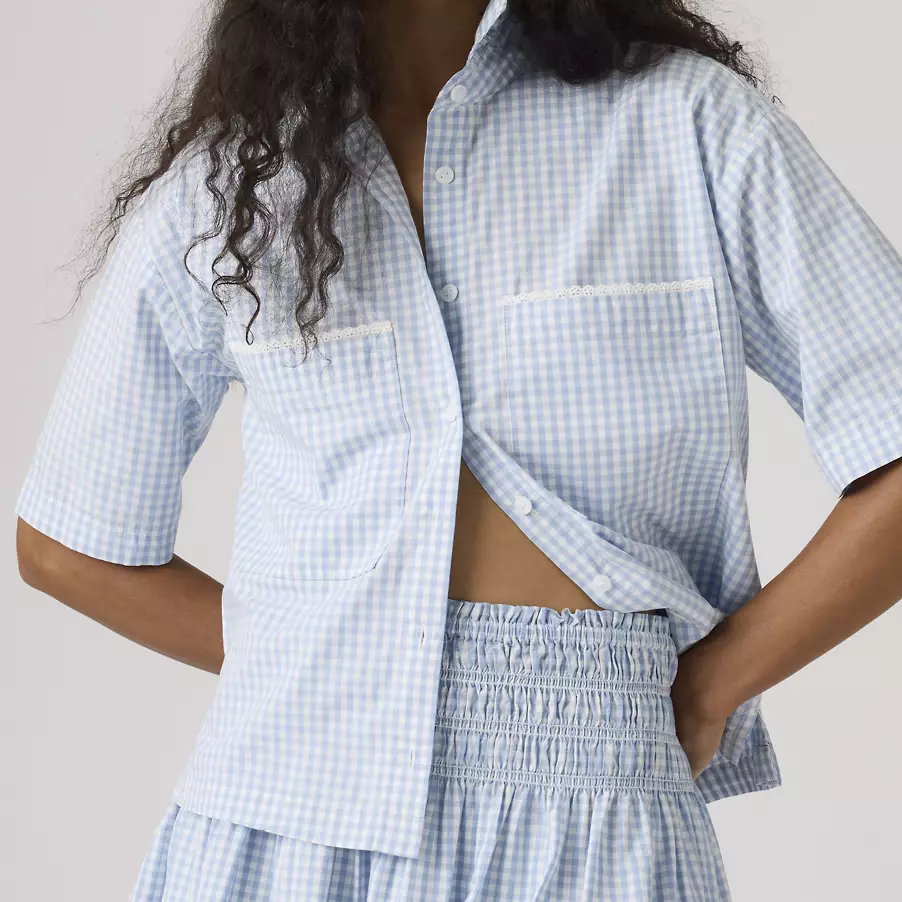 Levi's, Harlie Novelty Short-sleeve Cropped Shirt