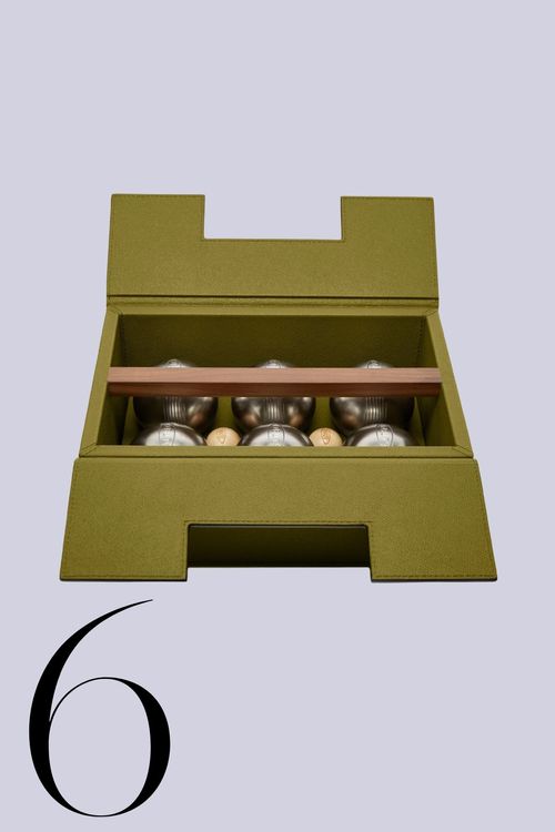 Leather Outdoor Boules Set