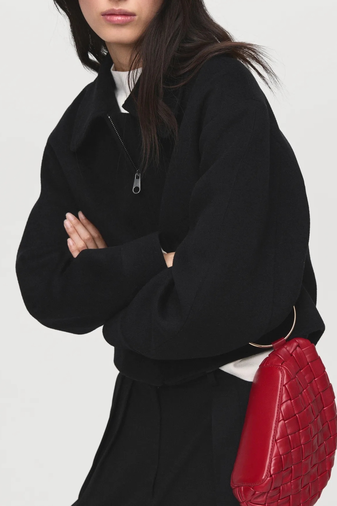Mango, Wool Bomber Jacket 