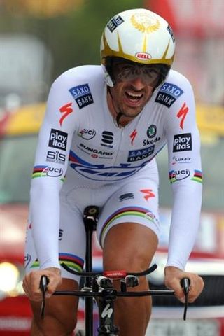 Fabian Cancellara (Saxo Bank) finished with the best time for the 52km time trial.