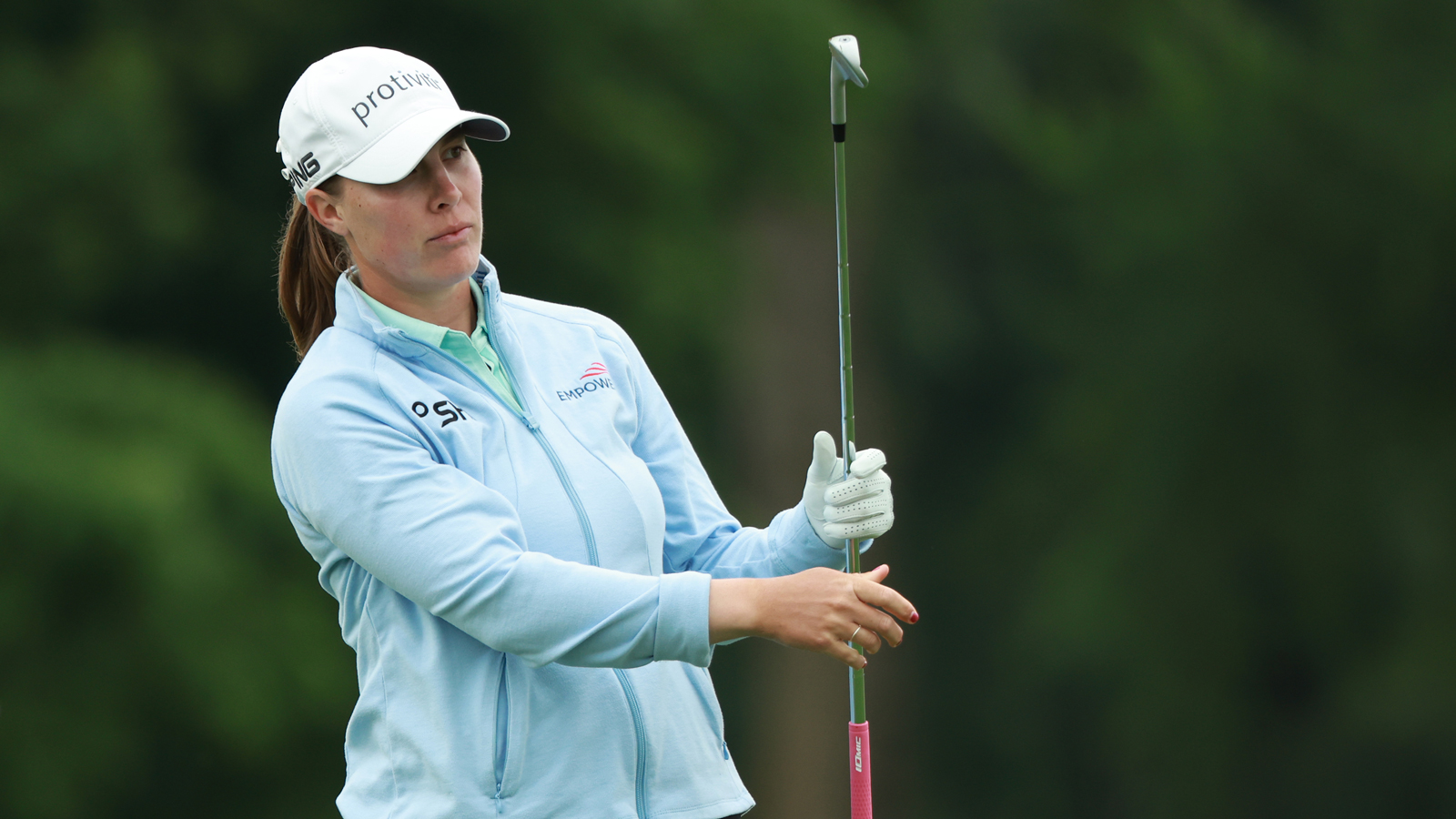 Jennifer Kupcho hits an iron shot