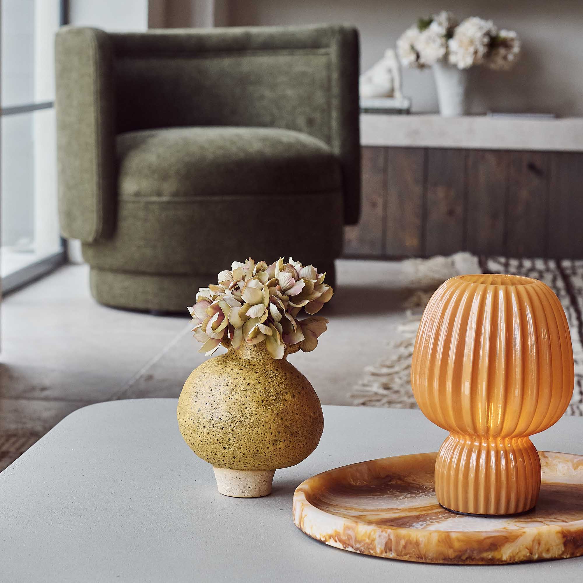 Finley Portable Table Lamp, Orange