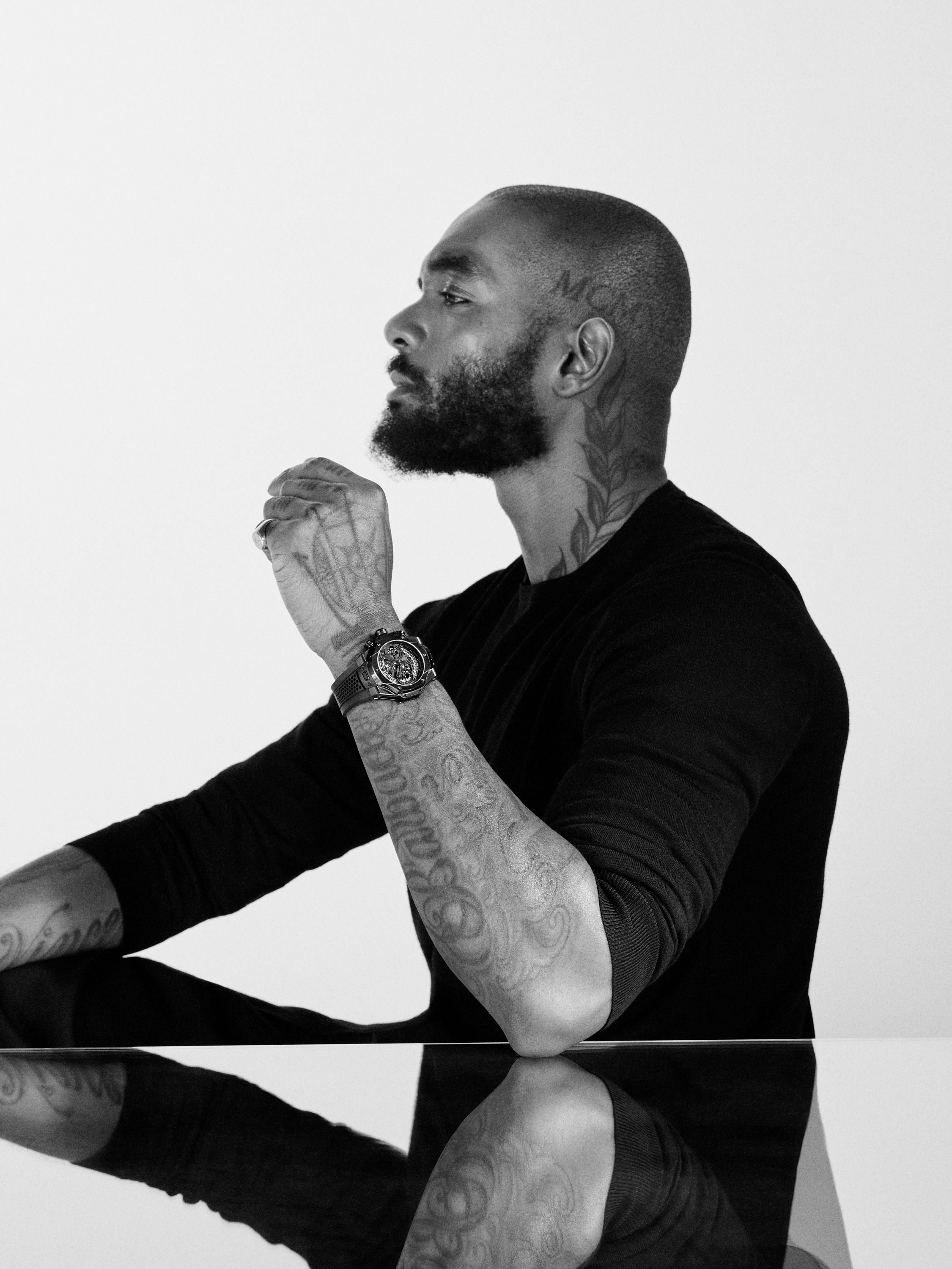 Samuel Ross wearing Hublot Big Bang SR_A by Samuel Ross