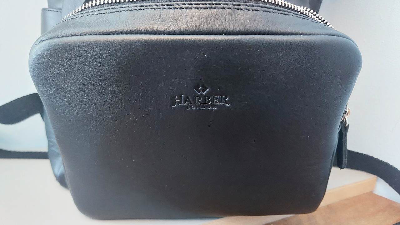 Harber London Leather Roll Top Backpack