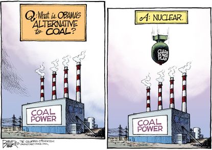 Obama cartoon U.S. Climate Change Plan