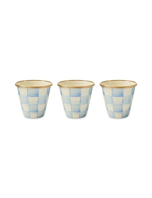 MacKenzie-Childs Sky Check Herb Pots
