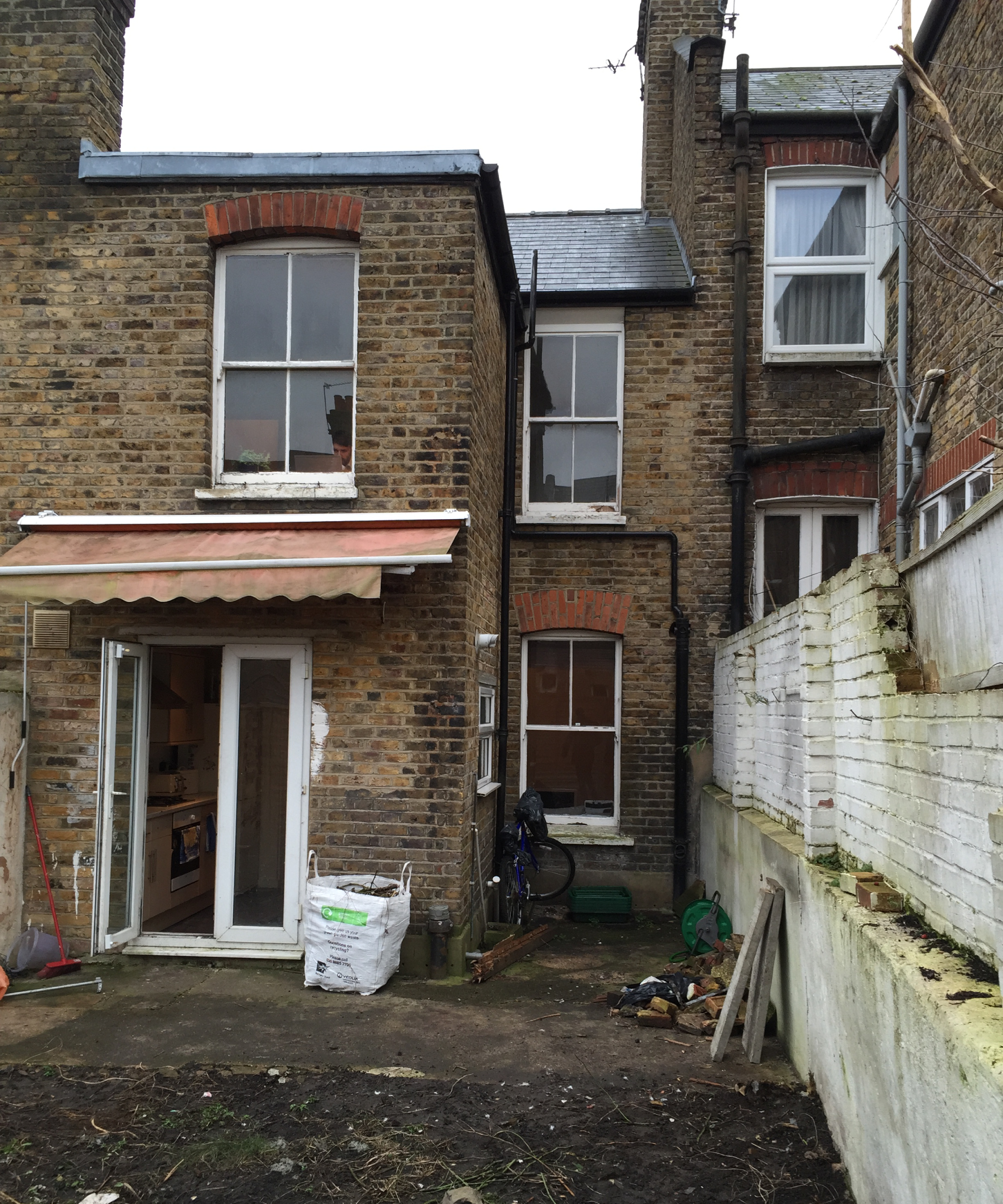 before shot of brick terraced property with no extension or loft conversion idea