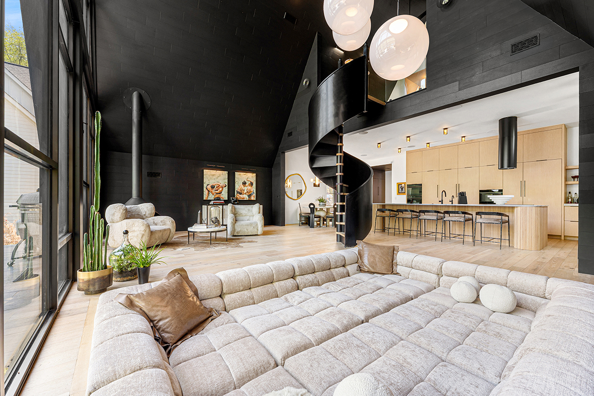 The interior of a home