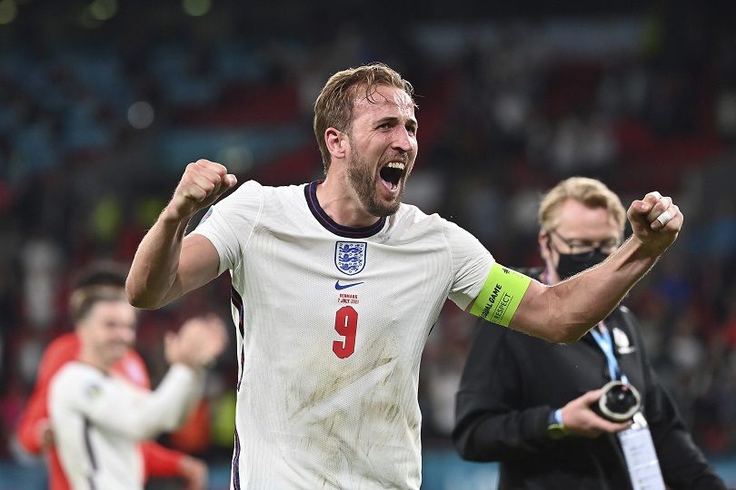 Harry KaneHow many finals have England been in? at the Euro 2020 final in Wembley