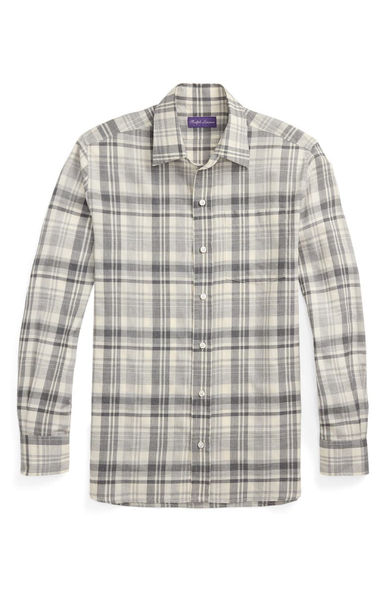 Plaid Button-Up Shirt