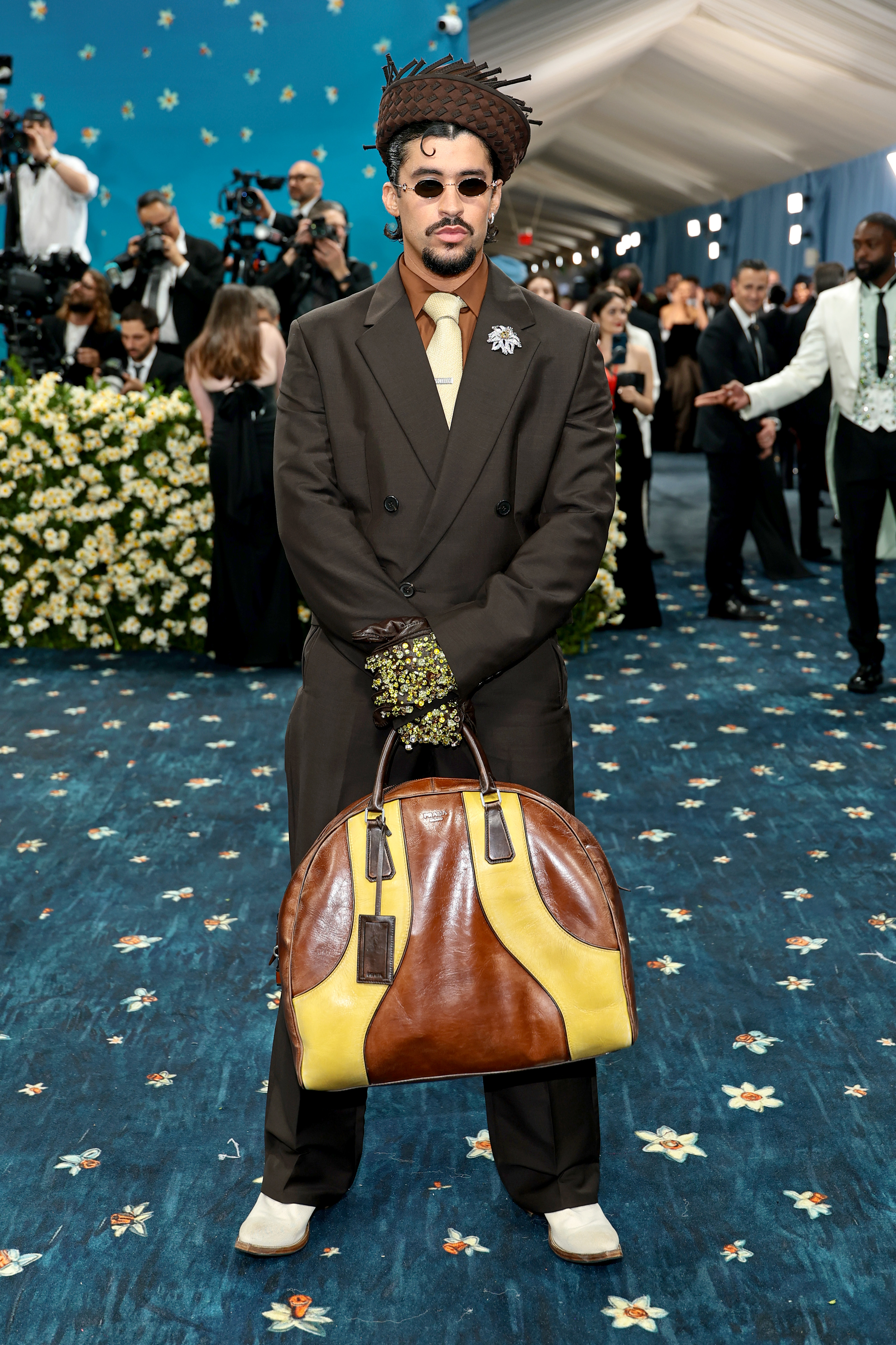 Bad Bunny attends the 2025 Met Gala Celebrating "Superfine: Tailoring Black Style" at Metropolitan Museum of Art on May 05, 2025 in New York City. (Photo by Dimitrios Kambouris/Getty Images for The Met Museum/Vogue)