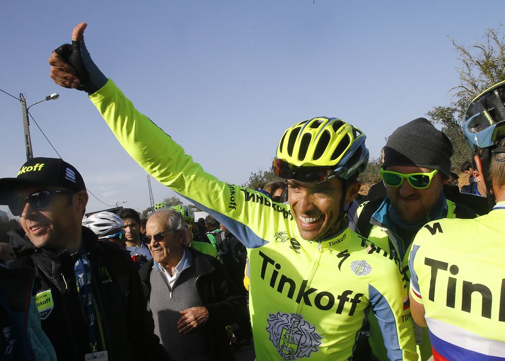 Alberto Contador after winning the final stage at Algarve.