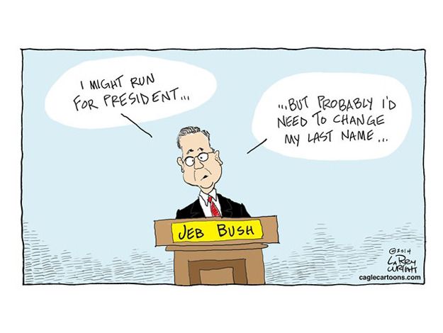 Political cartoon 2016 election Jeb Bush