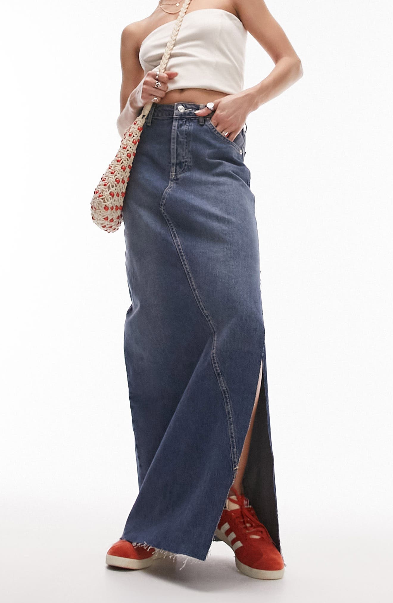 Denim Maxi Skirt