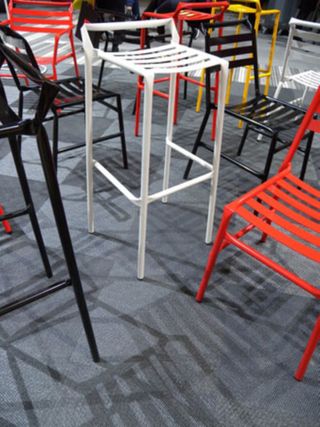 Colorful designer chairs plastic