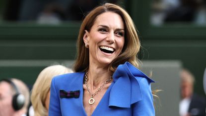 Catherine, Princess of Wales, attends the award ceremony following the Gentlemen's Singles Final match on day fourteen of Wimbledon 2025