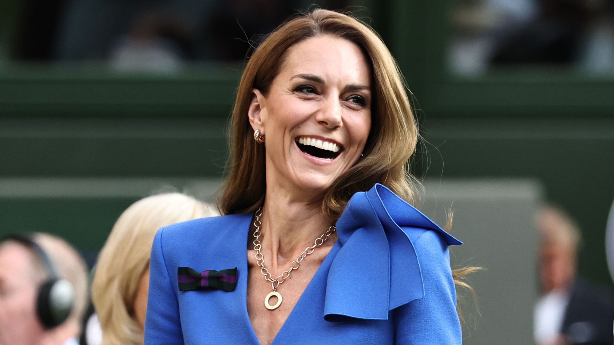 Catherine, Princess of Wales, attends the award ceremony following the Gentlemen's Singles Final match on day fourteen of Wimbledon 2025