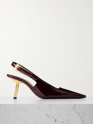 Lee Patent-Leather Slingback Pumps