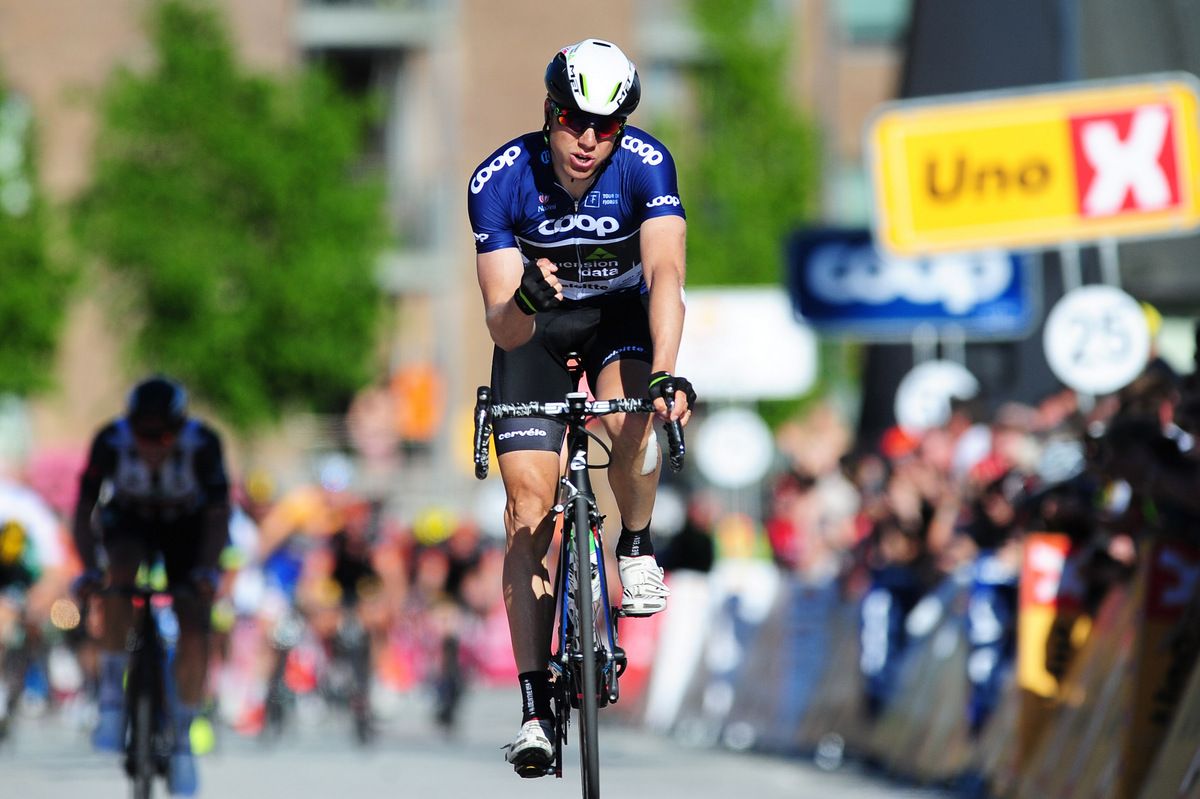 Edvald Boasson Hagen (Dimension Data) celebrates another stage win