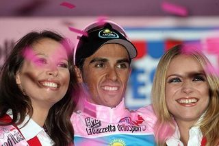 Alberto Contador is getting comfortable with pink