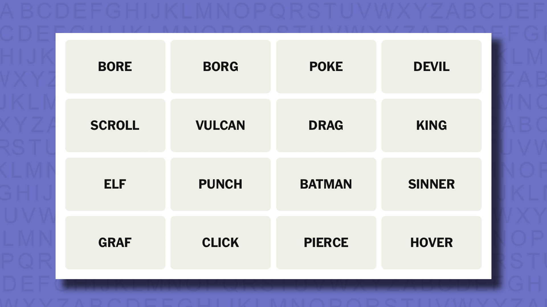 NYT Connections hints for game 788 on a purple background