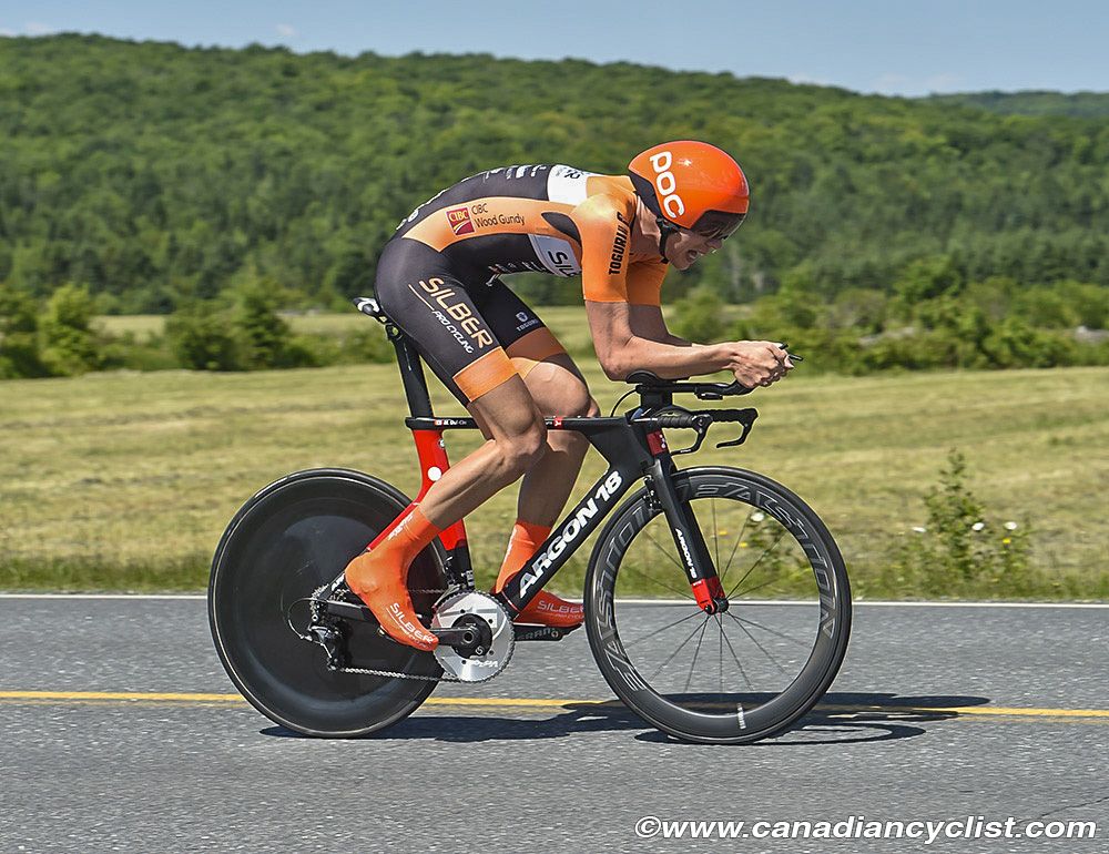 Matteo Dal-Cin (Silber Pro Cycling ) finished seventh in the Tour de Beauce time trial.