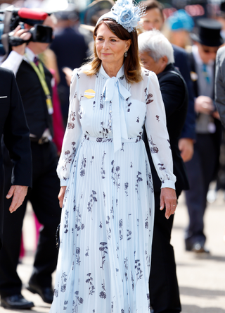 Carole Middleton attends day two of Royal Ascot 2024 at Ascot Racecourse on June 19, 2024 in Ascot, England