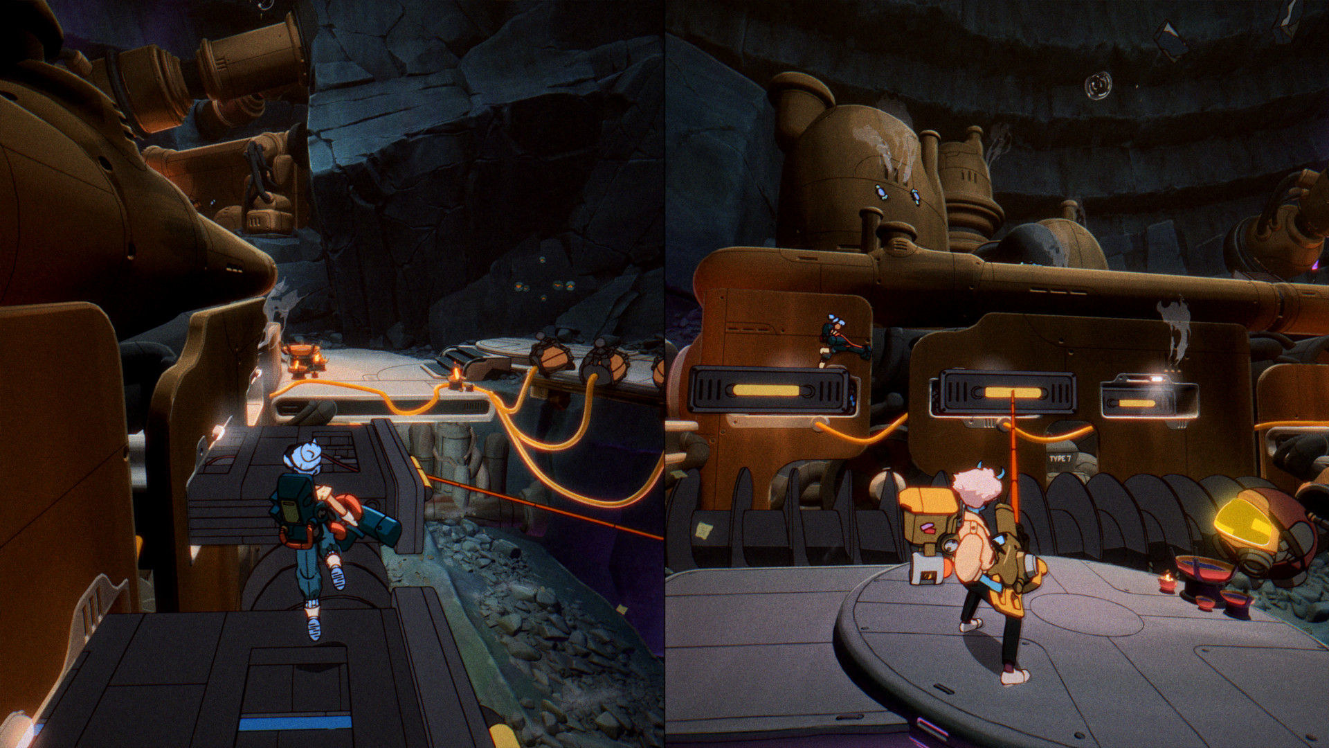 Stylish cartoon game screens