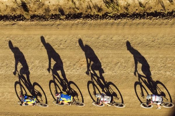 The shadows act as teammates in Cape Epic
