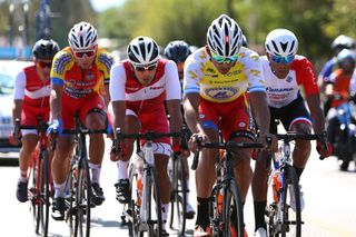 The breakaway during stage 2 at the Vuelta a San Juan