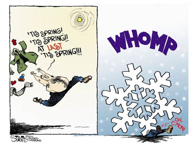 Editorial cartoon winter weather