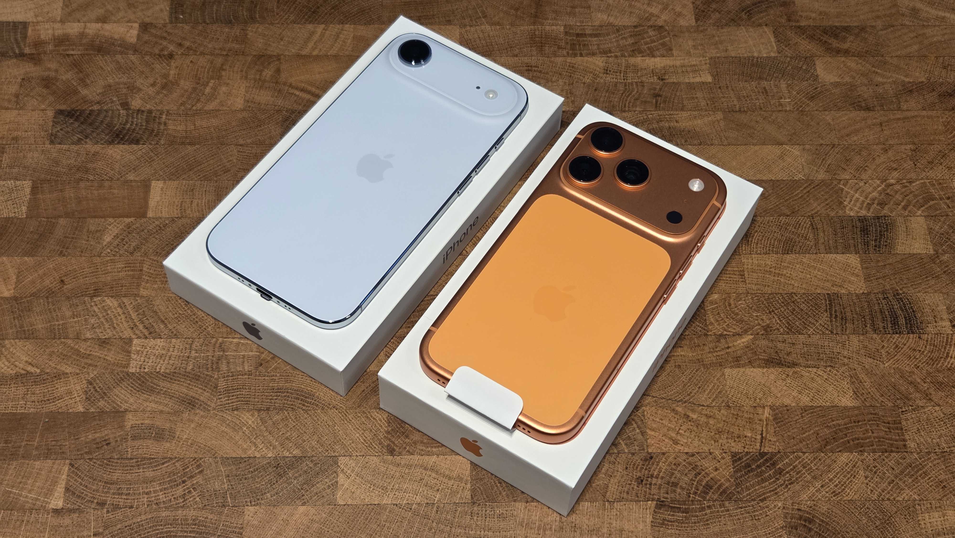 iPhone Air next to iPhone 17 Pro