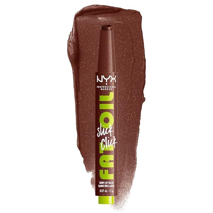 NYX PROFESSIONAL MAKEUP, Nyx Professional Makeup Fat Oil Slick Click, Lightweight, Buildable, Pigmented Vegan Lip Balm - Trending Topic