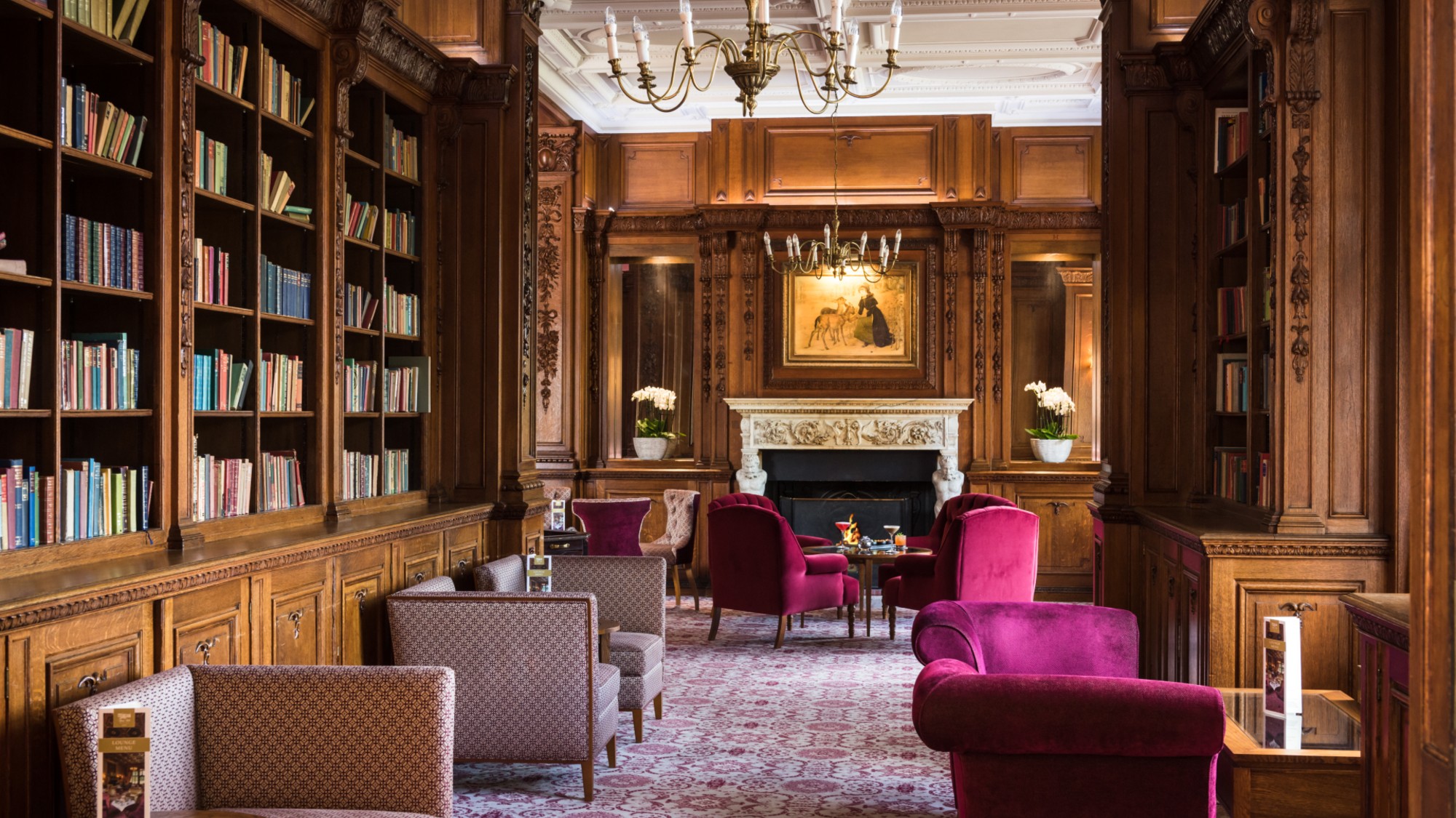 Tylney Hall library interior