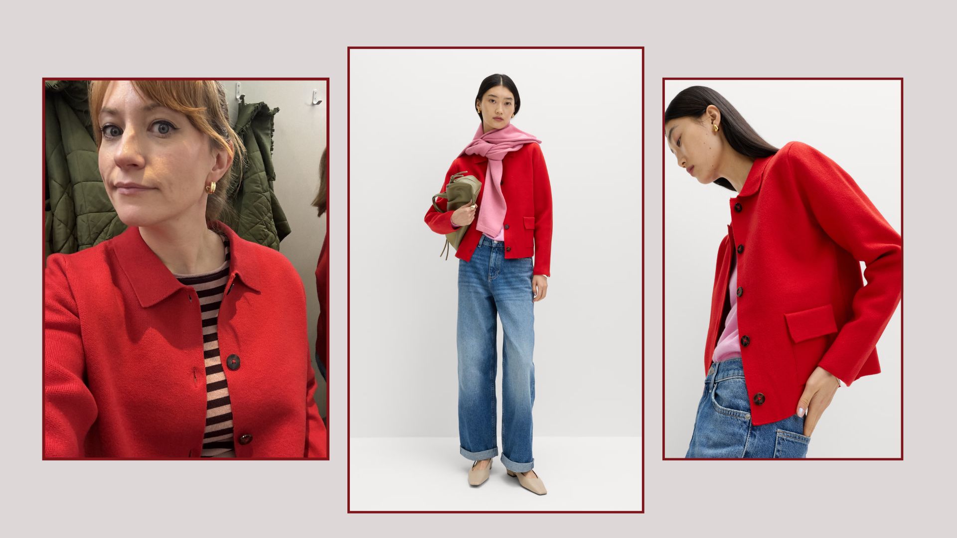 MATILDA AND A MODEL WEARING THE M&amp;S KNITTED JACKET