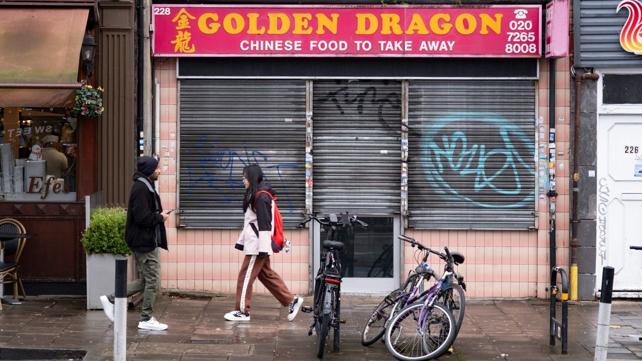 Chinese takeaway restaurant the Golden Dragon in Stepney Green