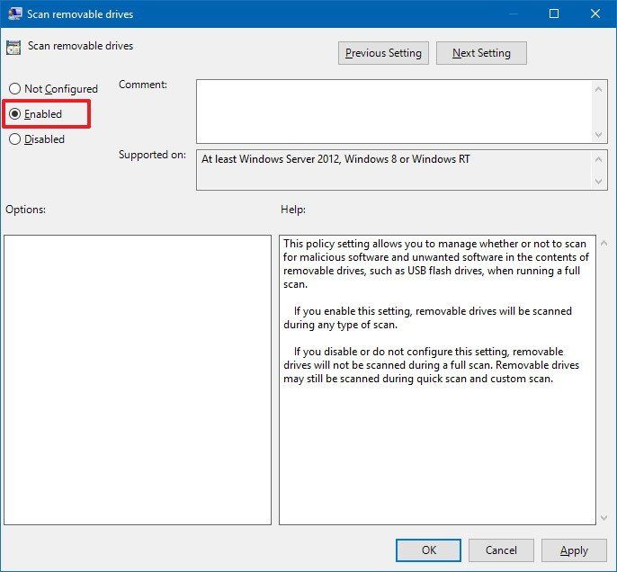 How to make Windows Defender Antivirus scan external drives for malware ...