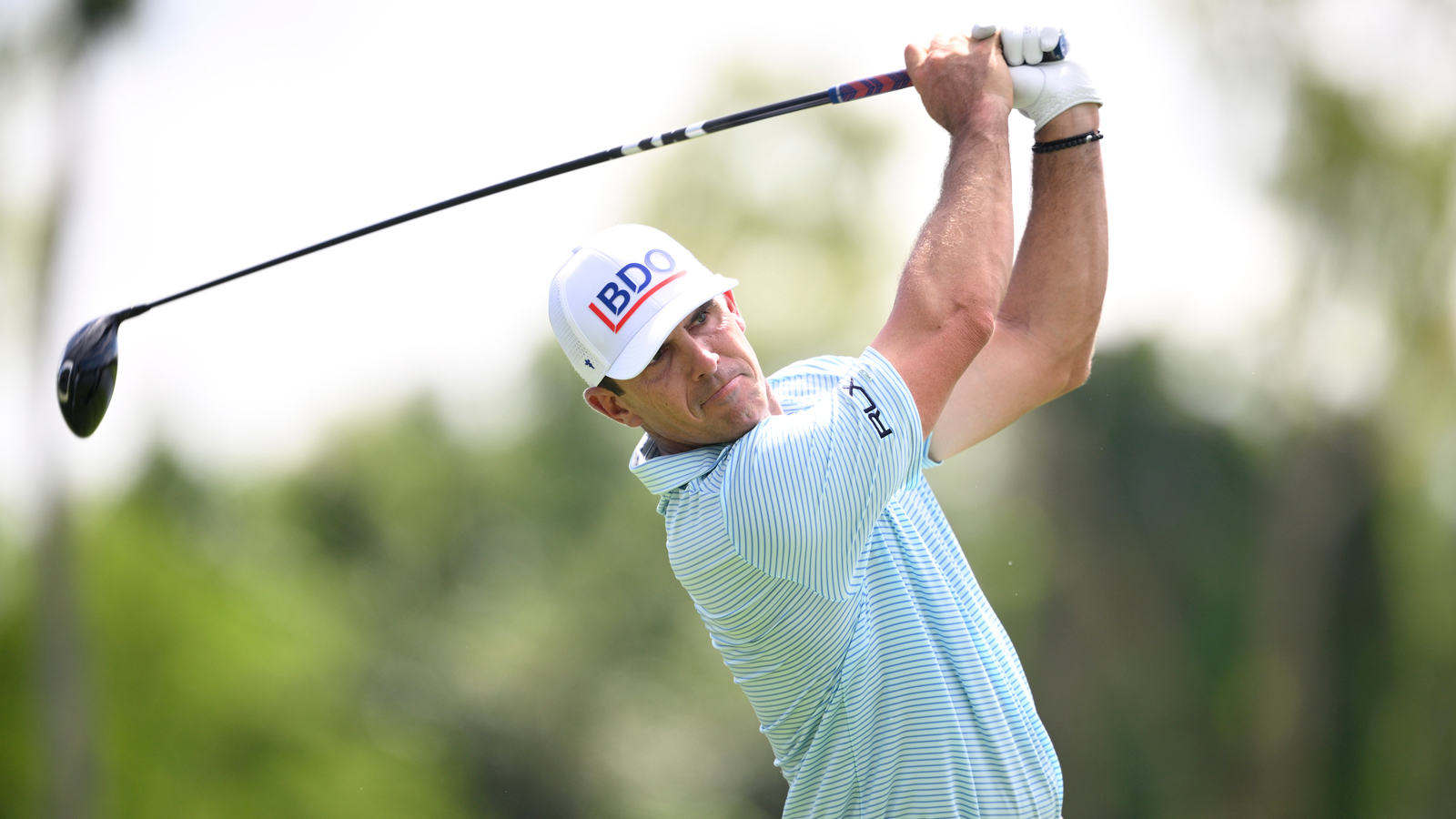 Billy Horschel hits a driver off the tee