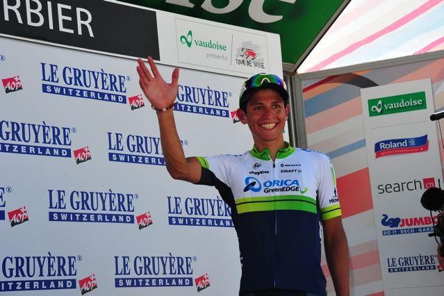 Johan Esteban Chaves (Orica-GreenEdge) was all smiles on the podium