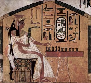 Egyptian Senet board game.