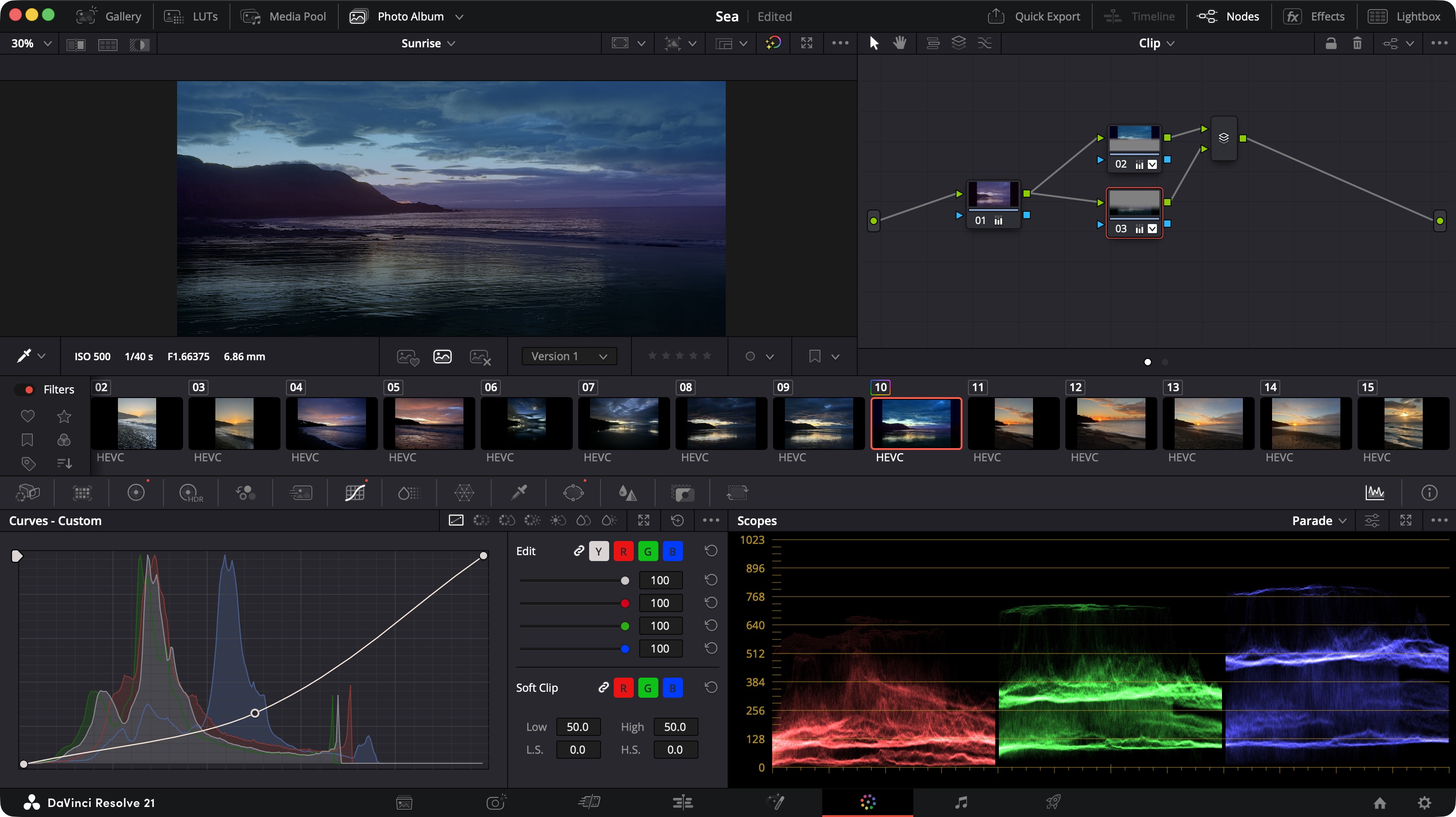 DaVinci Resolve screenshot during our review