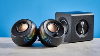 Black Creative Pebble X Plus computer speakers